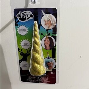 Elope Gold Glitter Unicorn Horn NWT